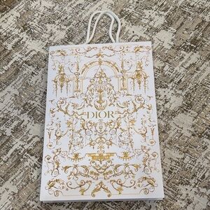 Dior White and Gold Decorative Bag